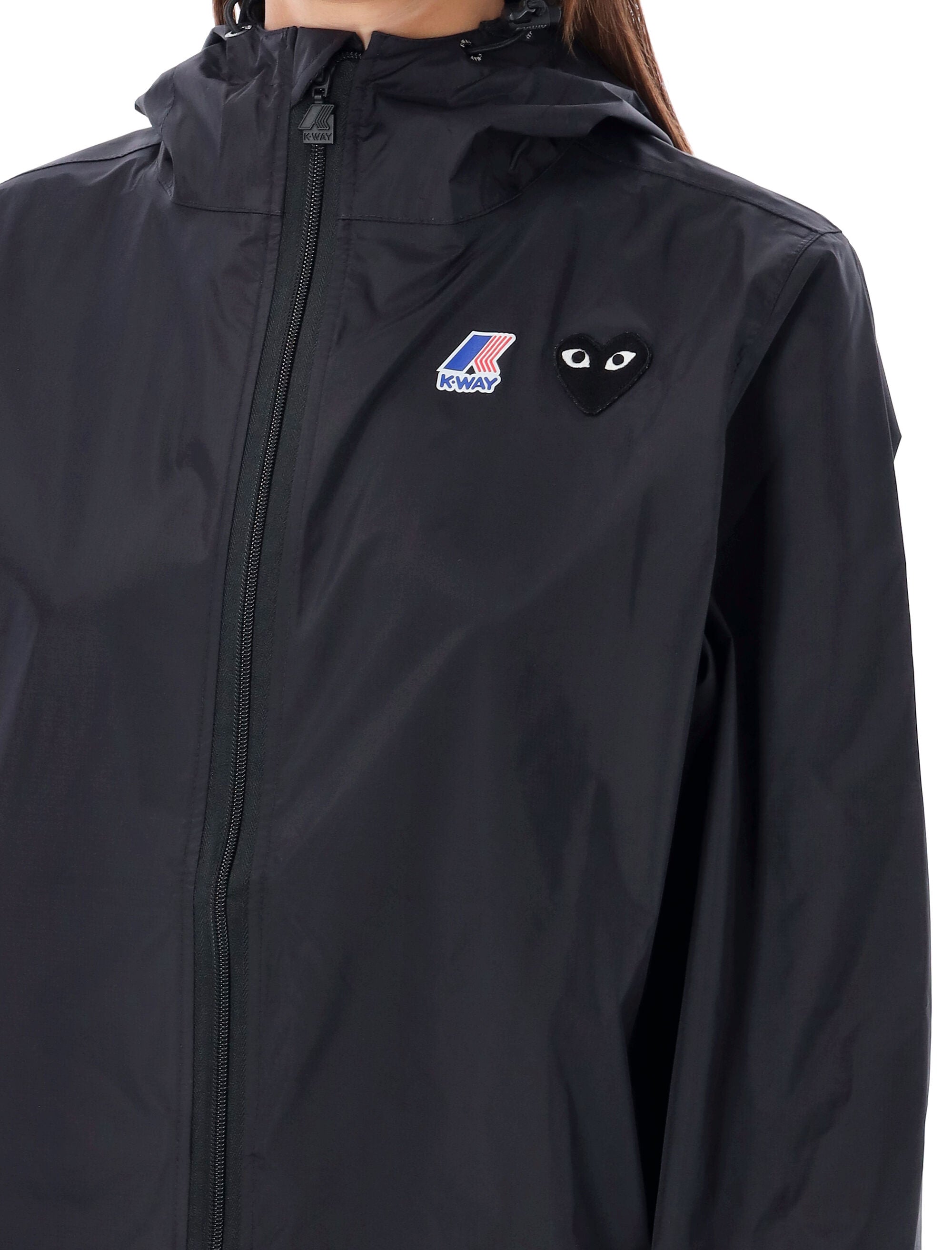 COMME DES GARÇONS PLAY Waterproof Zip Jacket with Hood - Men's (S to L)