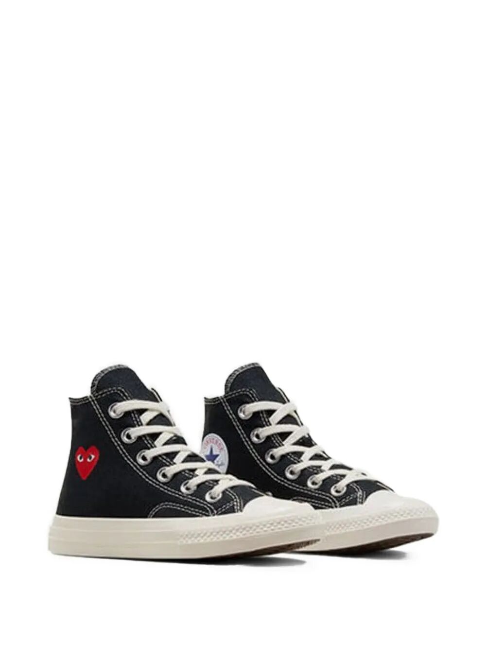 COMME DES GARÇONS PLAY High Top Sneaker with Small Red Heart Design