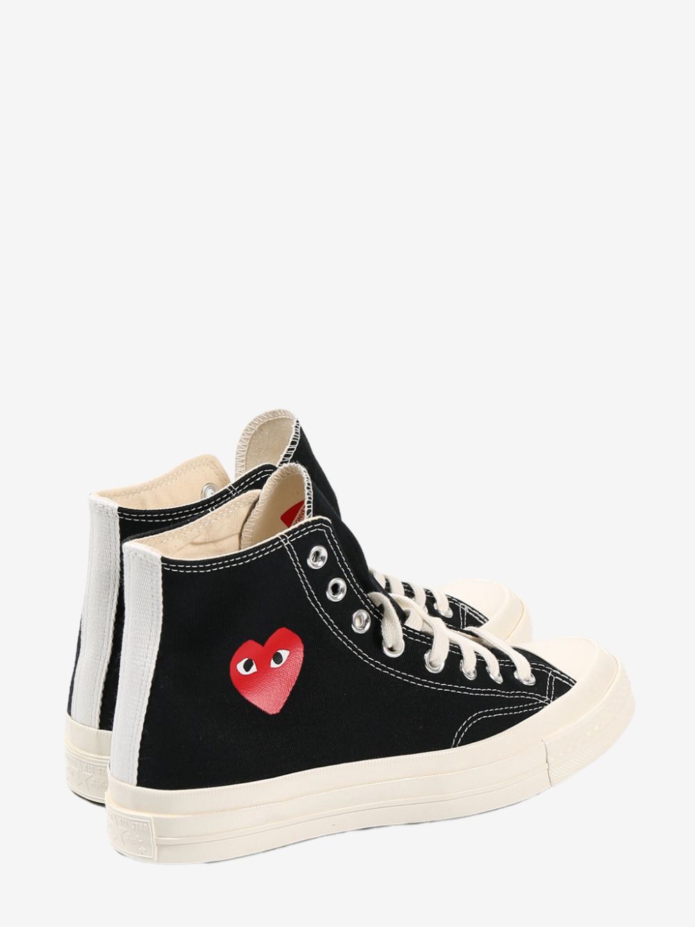 COMME DES GARÇONS PLAY High-Top Sneakers with Signature Heart Print