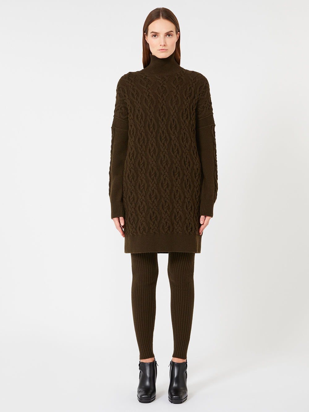 MAX MARA Cashmere Blend Cable-Knit Dress