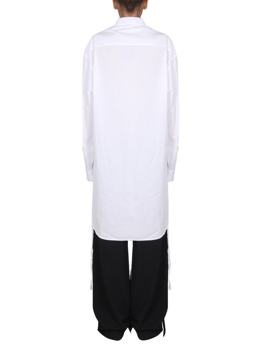 ANN DEMEULEMEESTER Pointed Collar Front Button Women's Shirt