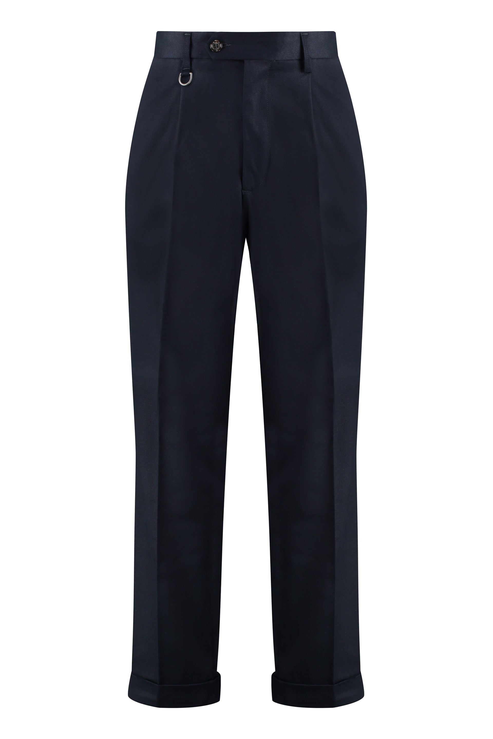 PAOLO PECORA Cotton Blend Trousers for Men - Roll-Up Cuffs