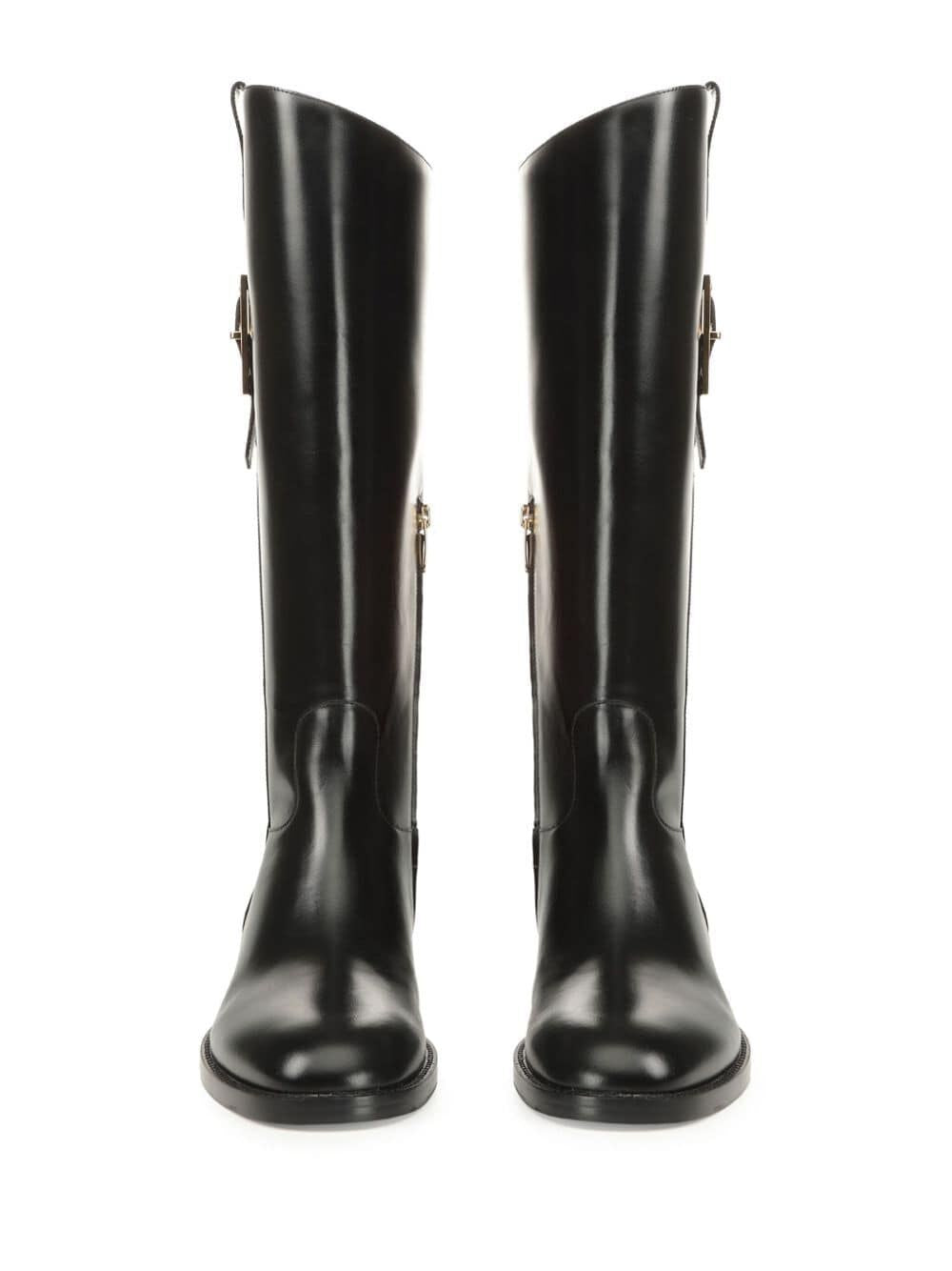 SERGIO ROSSI Glossy Leather Boots for Women - FW24 Collection
