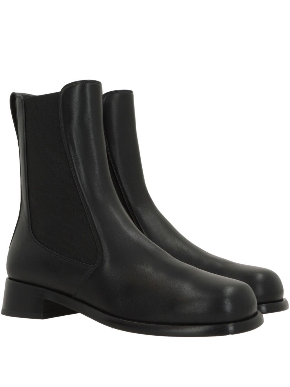 SERGIO ROSSI Leather Chelsea Boots with Elasticated Side Panels