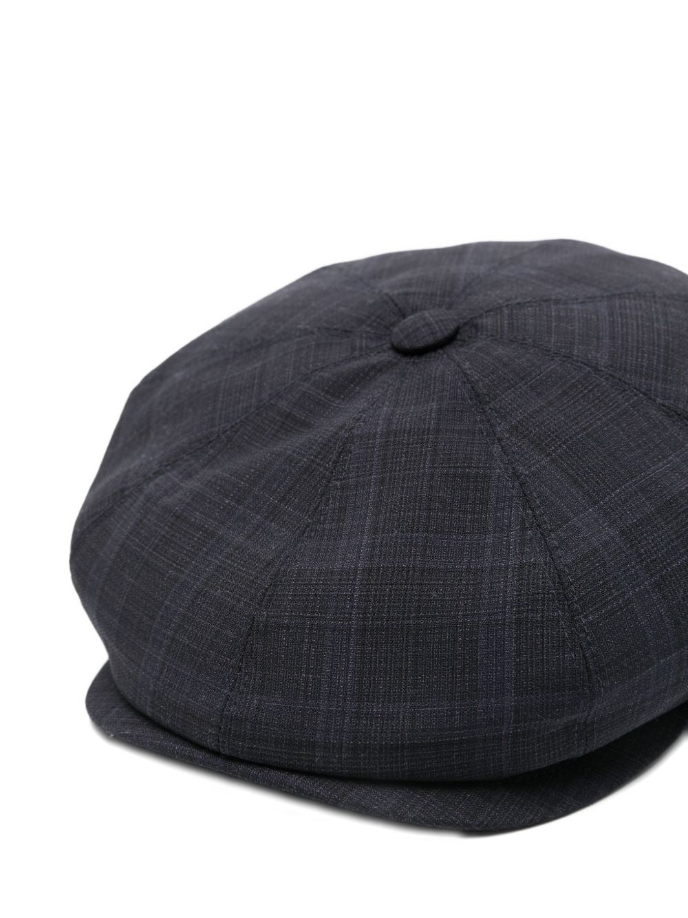 BORSALINO Classic Wool Cap with Checkered Design - Eight Panels