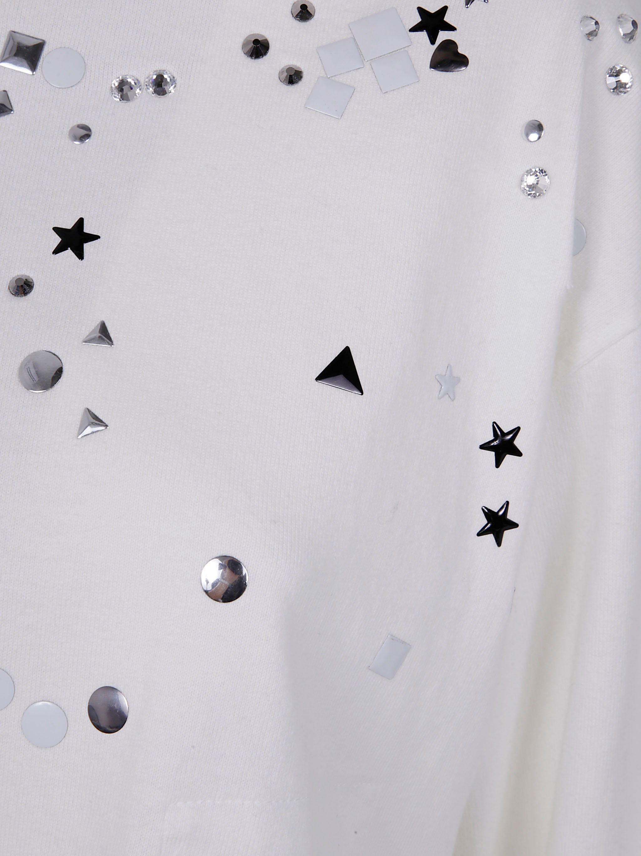 MAISON MIHARA YASUHIRO	 Embellished Distressed Long Sleeves Mini Tee