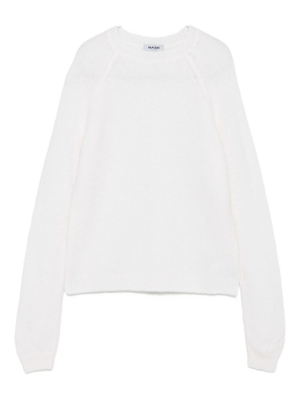 BASE MILANO Wool Crewneck Sweater with Raglan Sleeves