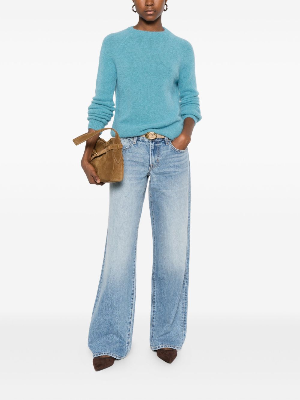 BASE MILANO Wool Crewneck Sweater for Women