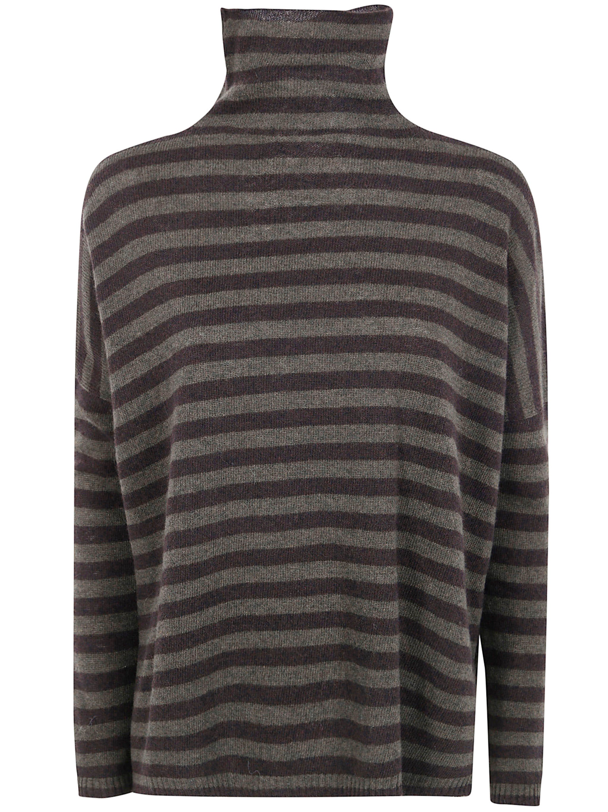 BASE Extrafine Merino Wool Striped Turtleneck