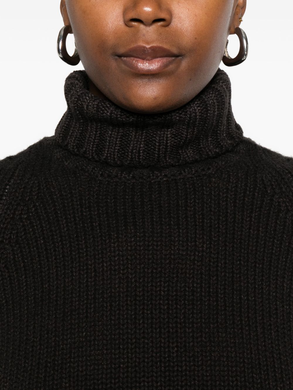 BASE MILANO Classic Wool Turtleneck Jumper - Women's