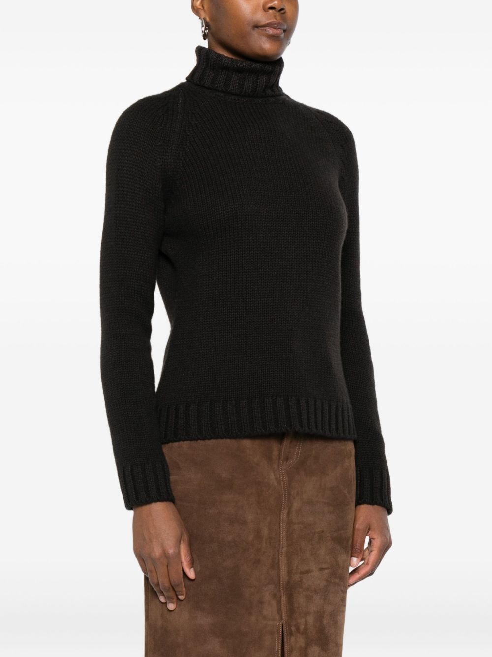 BASE MILANO Classic Wool Turtleneck Jumper - Women's