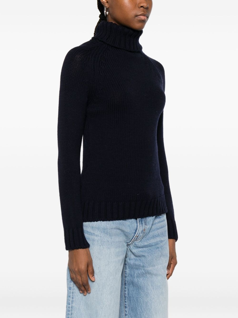 BASE MILANO Women's Wool Turtle-Neck Jumper