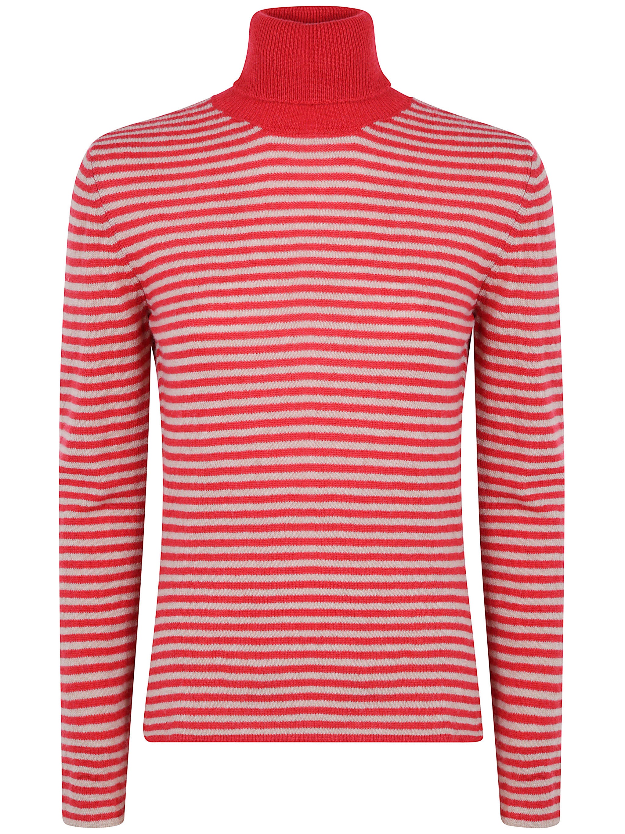 BASE Wool & Cashmere Striped Turtleneck
