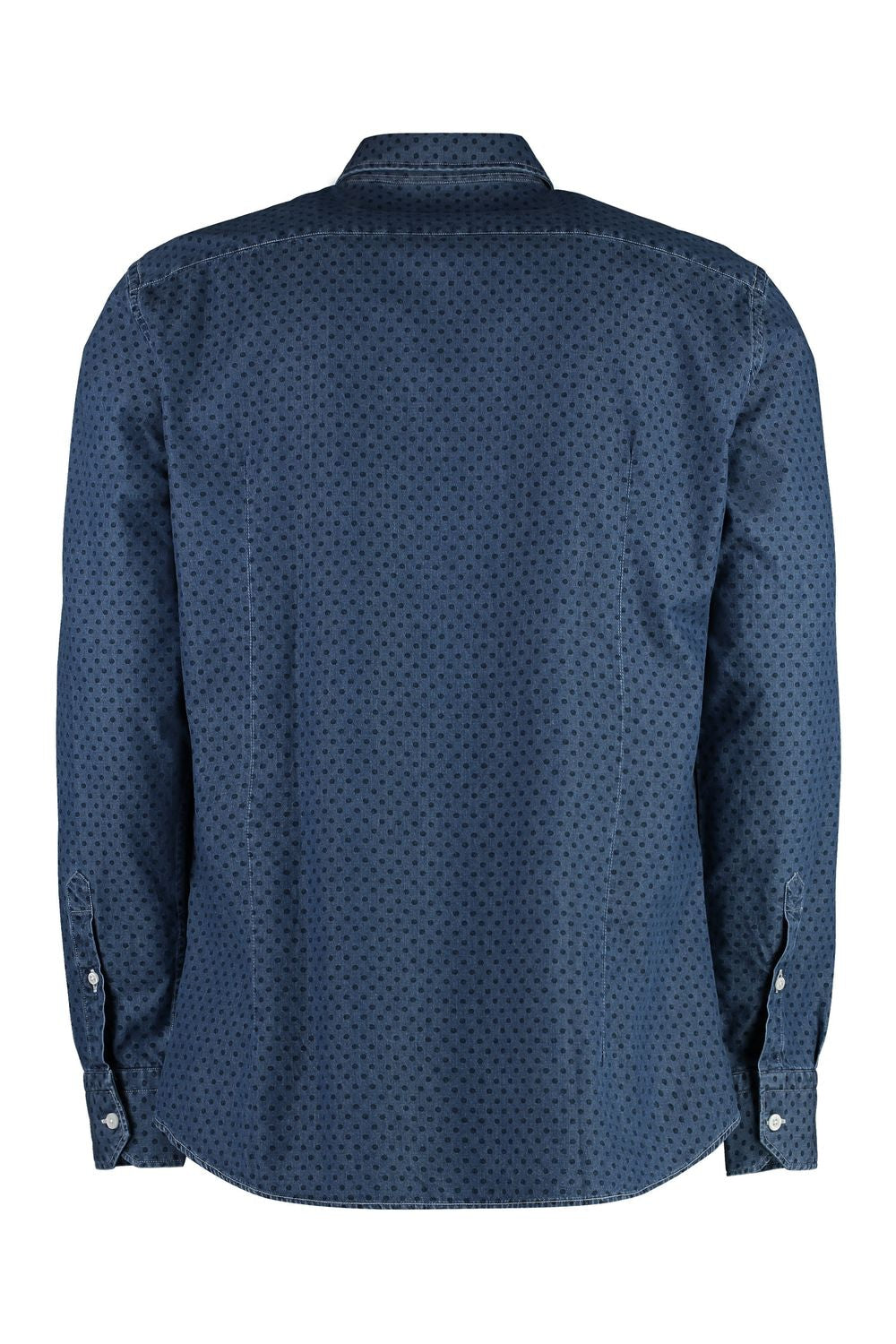 BASTONCINO Classic Printed Cotton Shirt - Rounded Hem