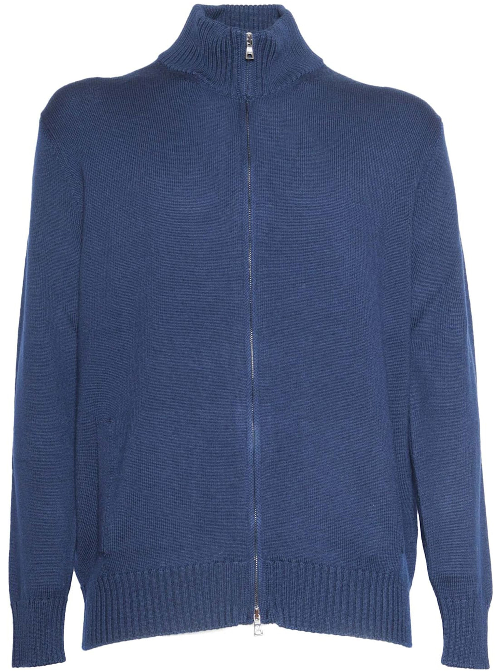 BALLANTYNE Cashmere Zipped T-Neck Cardigan for Men
