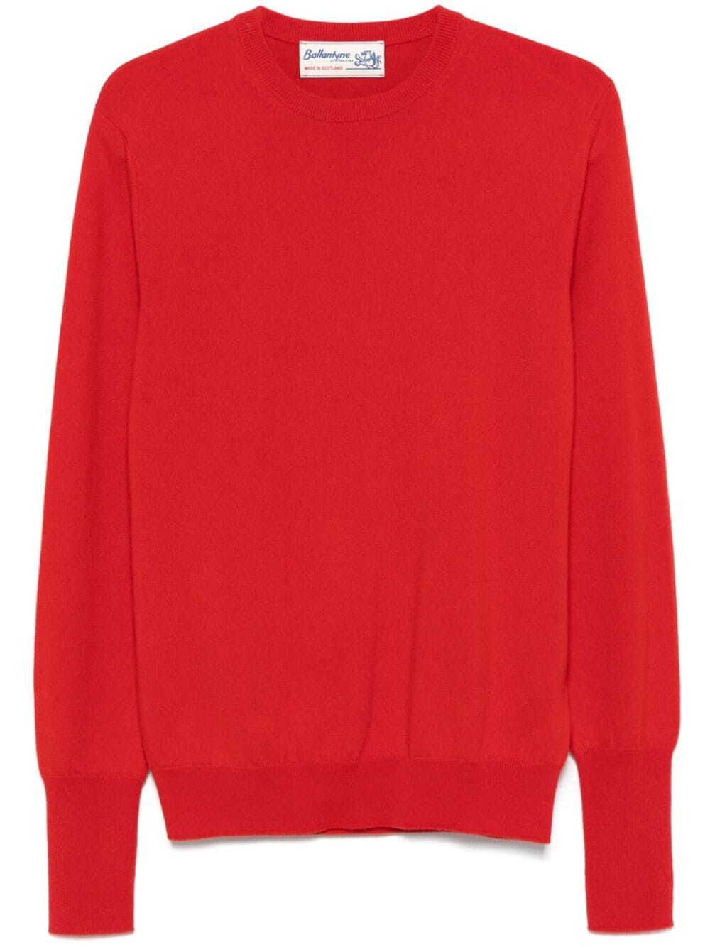 BALLANTYNE Men's Round Neck Cashmere Pullover