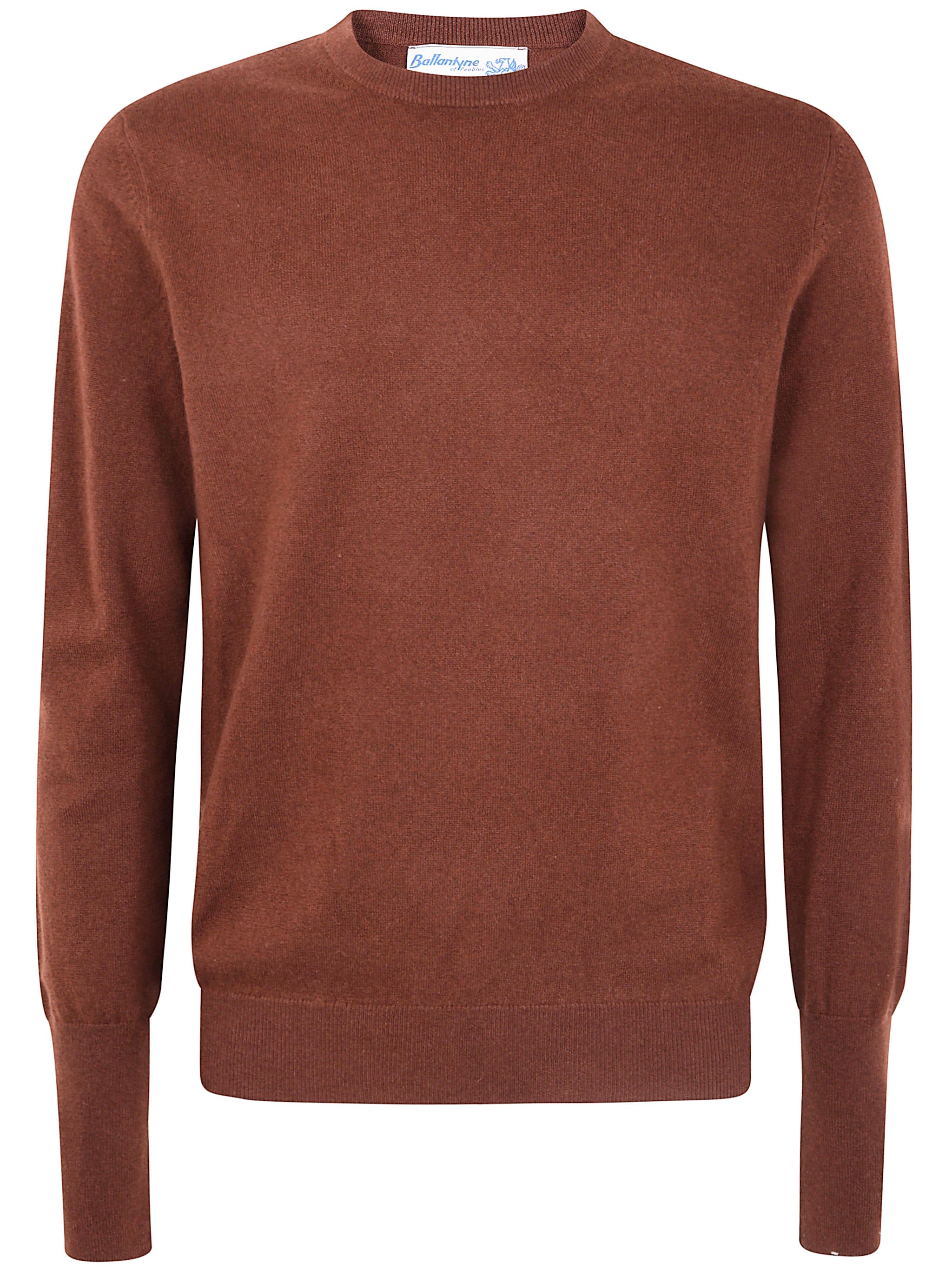 BALLANTYNE Classic R Neck Cashmere Pullover for Men