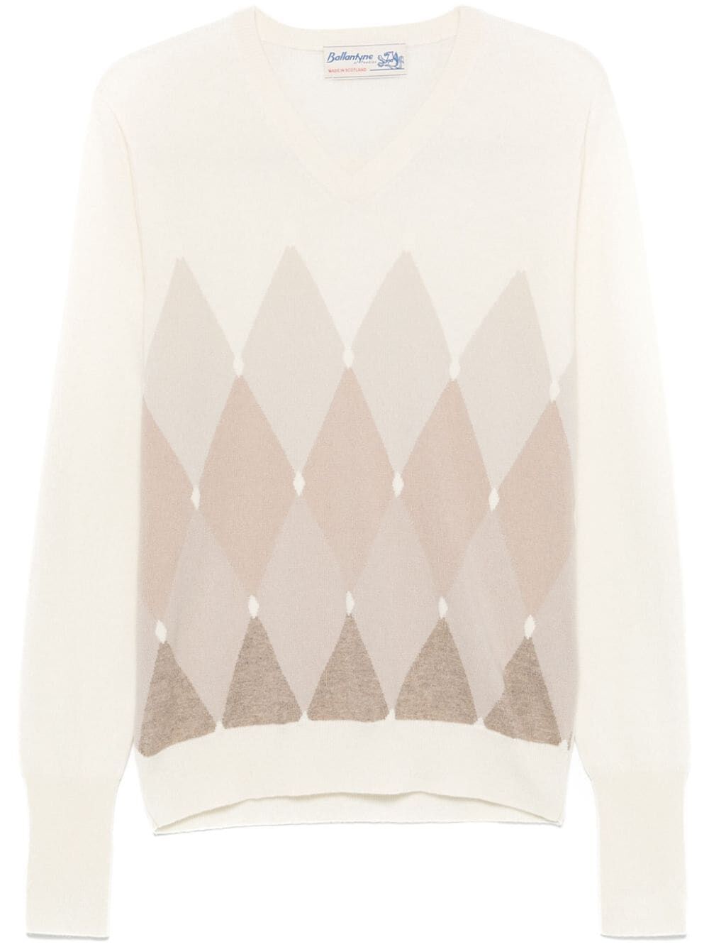 BALLANTYNE Classic V-Neck Cashmere Pullover for Men