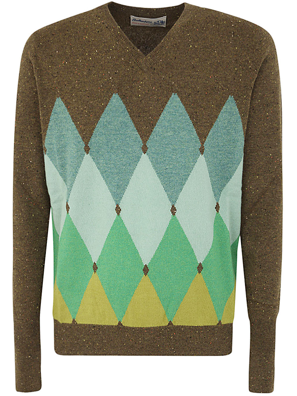 BALLANTYNE V Neck Pullover with Diamond Details