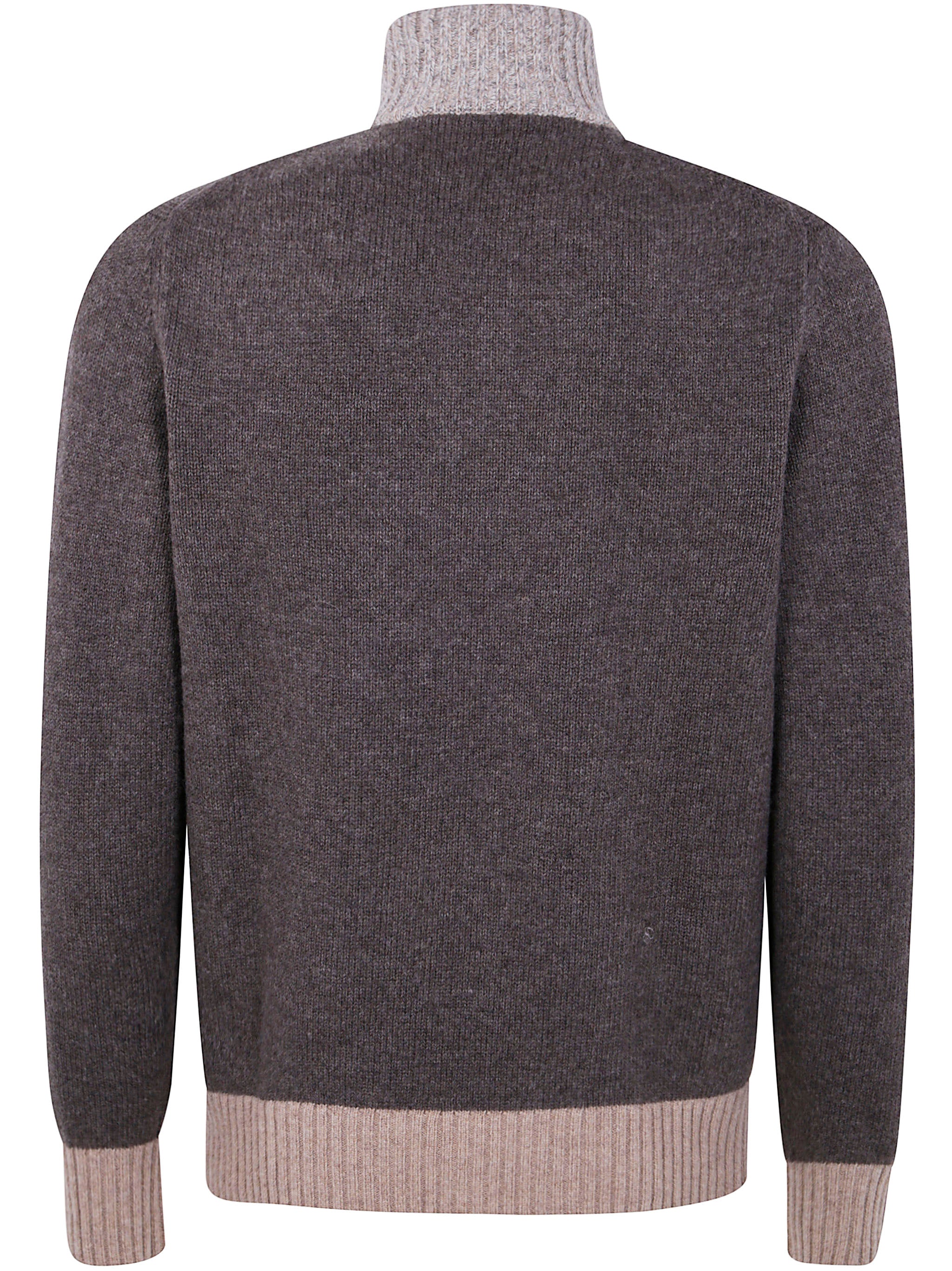 BALLANTYNE Classic T-Neck Pullover with Button Details