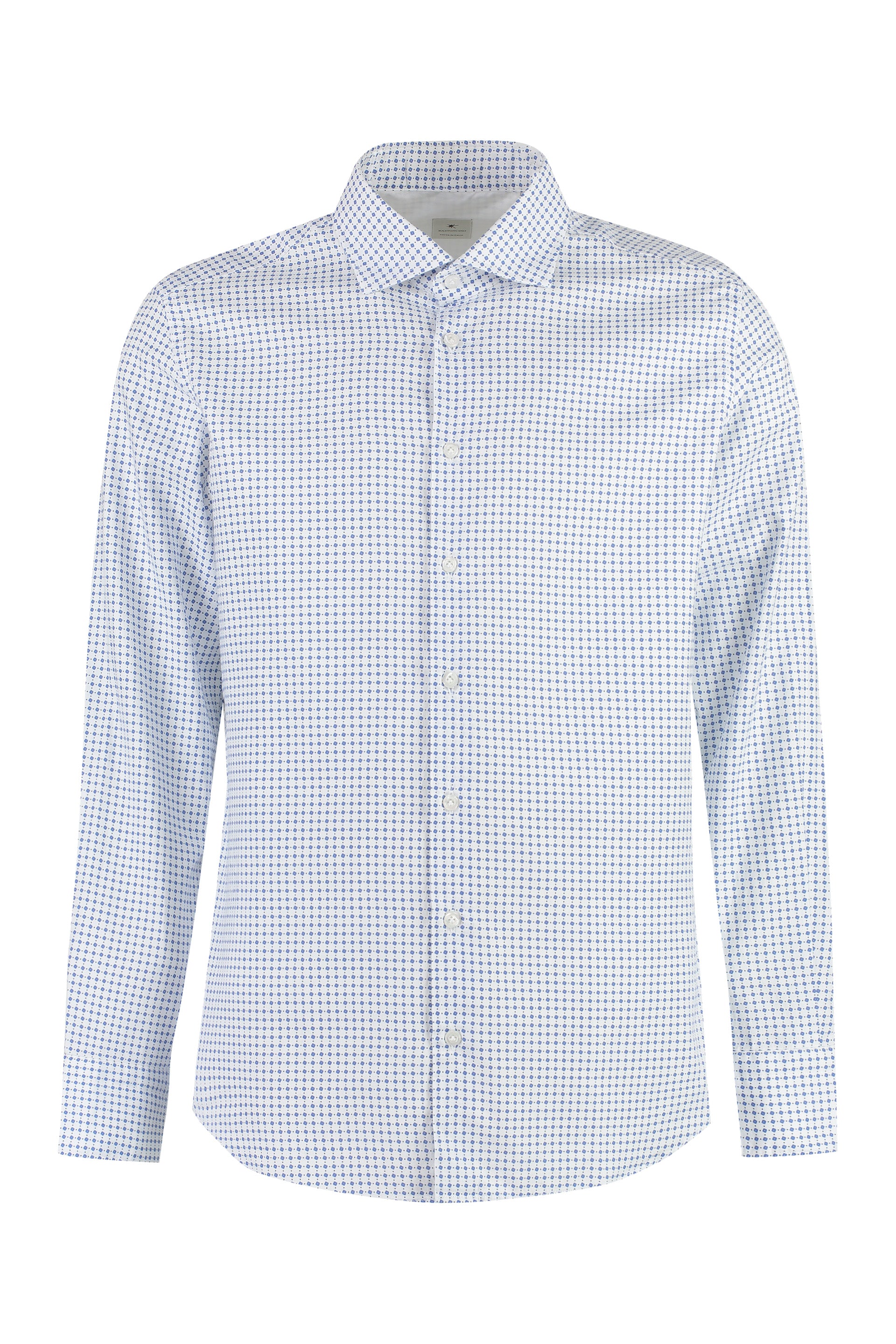 BASTONCINO Men's Cotton Shirt with Rounded Hem