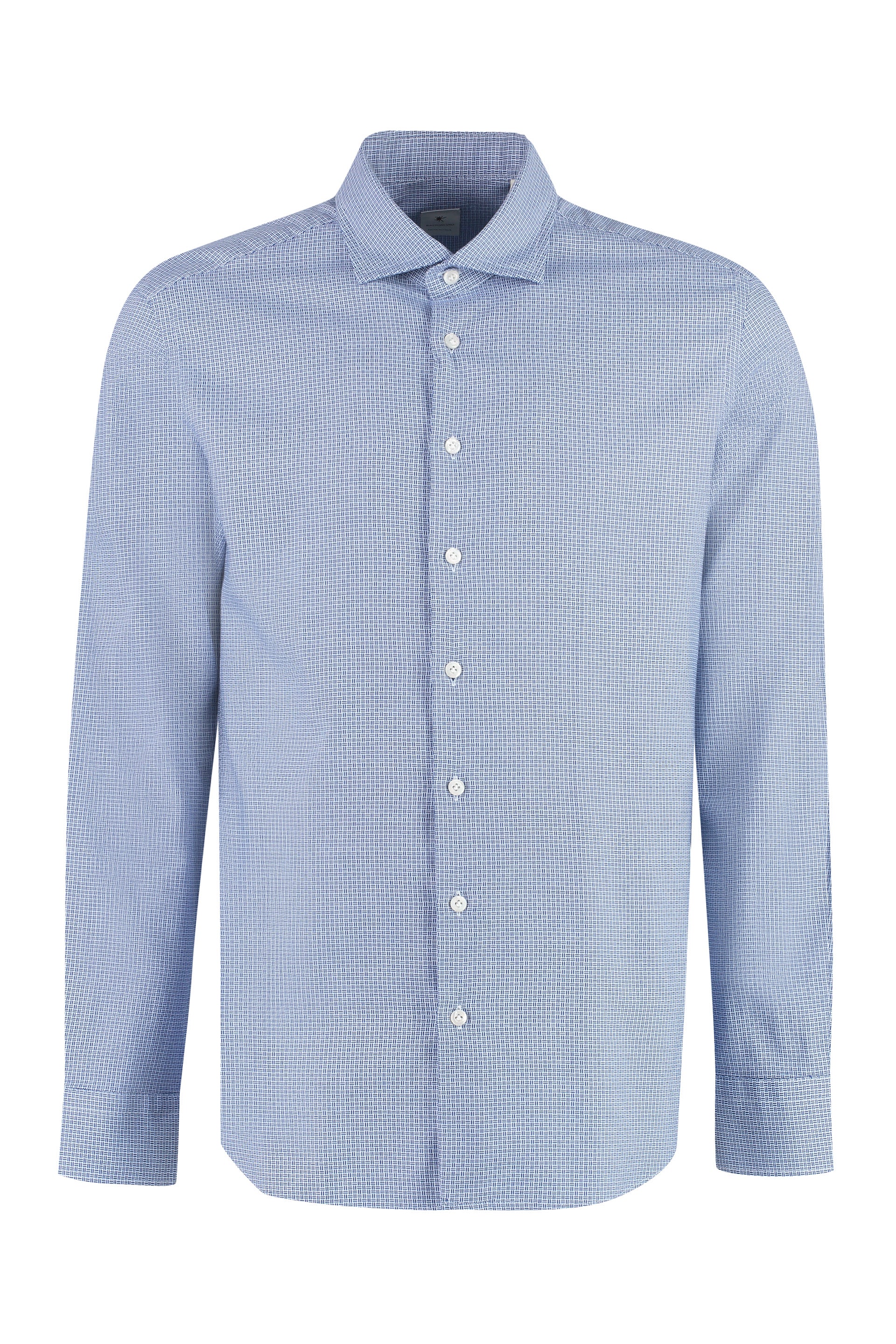 BASTONCINO Men's Cotton Shirt with Rounded Hem