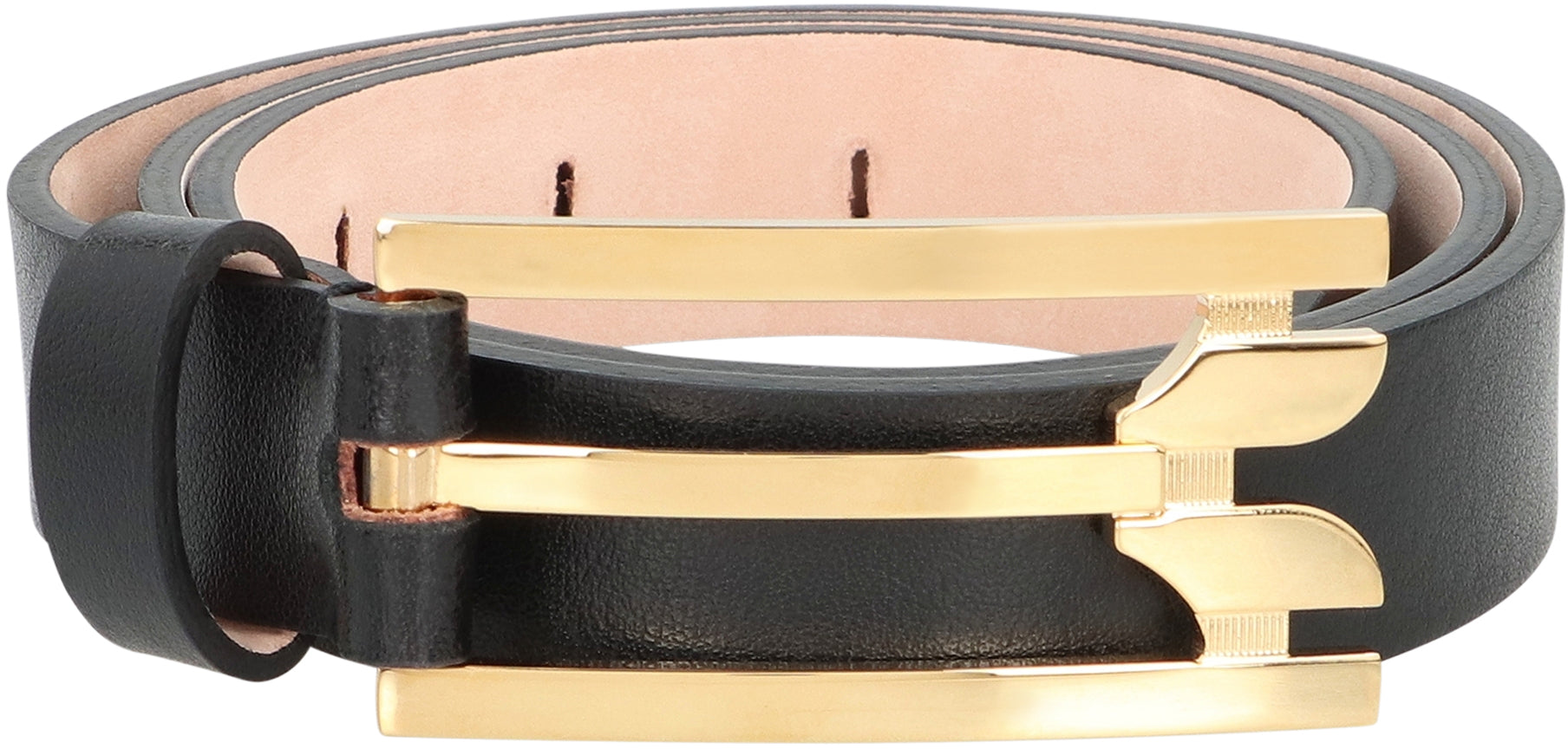 VICTORIA BECKHAM Dorian Leather Belt with Metal Buckle - 2.5cm Height