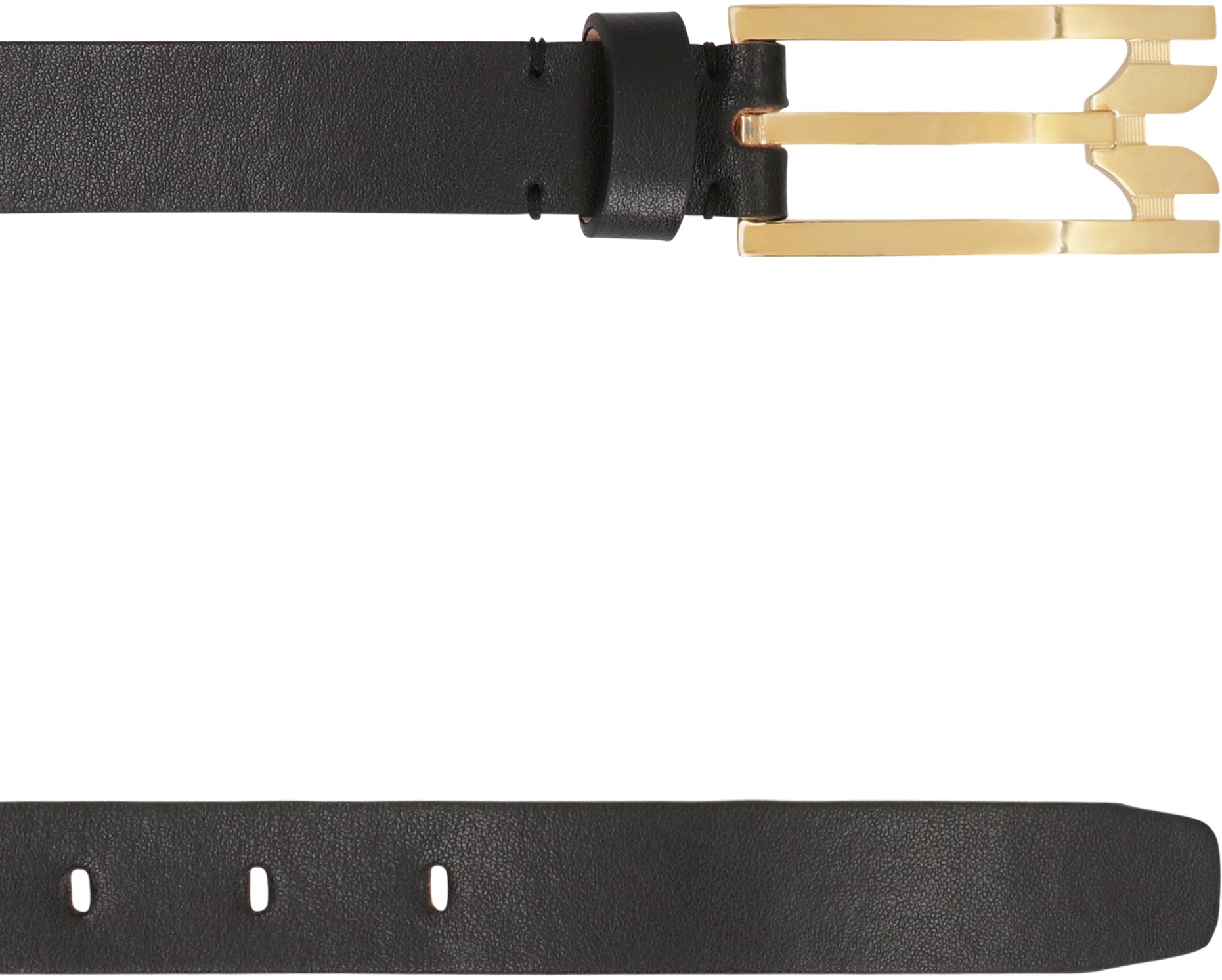 VICTORIA BECKHAM Dorian Leather Belt with Metal Buckle - 2.5cm Height