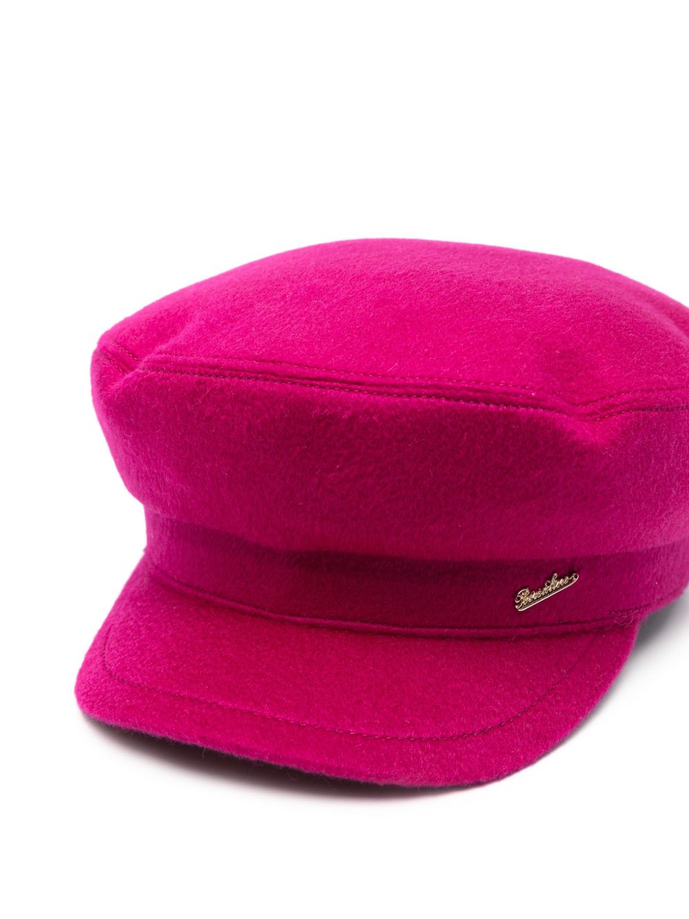 BORSALINO Cashmere Flat Crown Cap with Short Brim