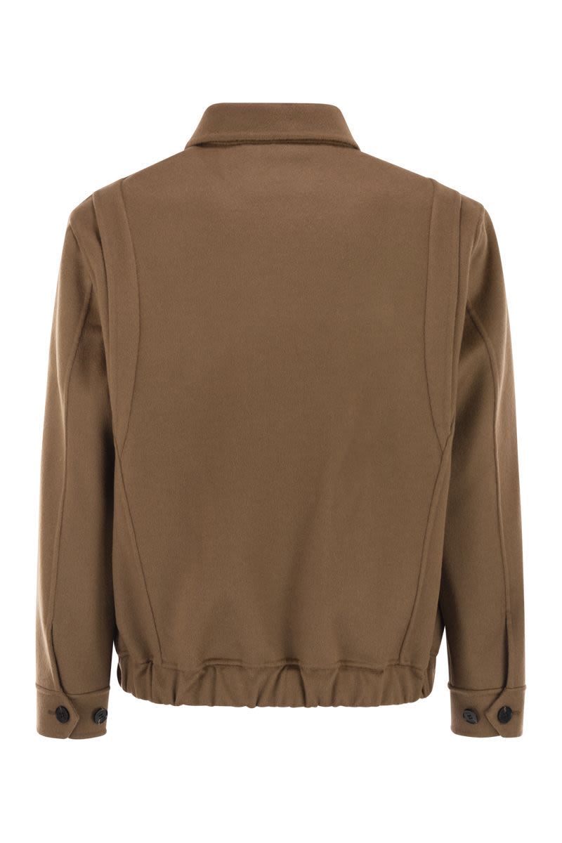 PALTÓ Short Wool Bomber Jacket with Adjustable Fit