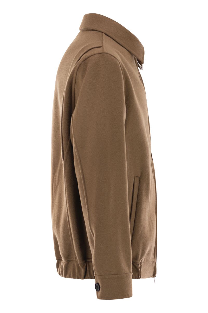 PALTÓ Short Wool Bomber Jacket with Adjustable Fit