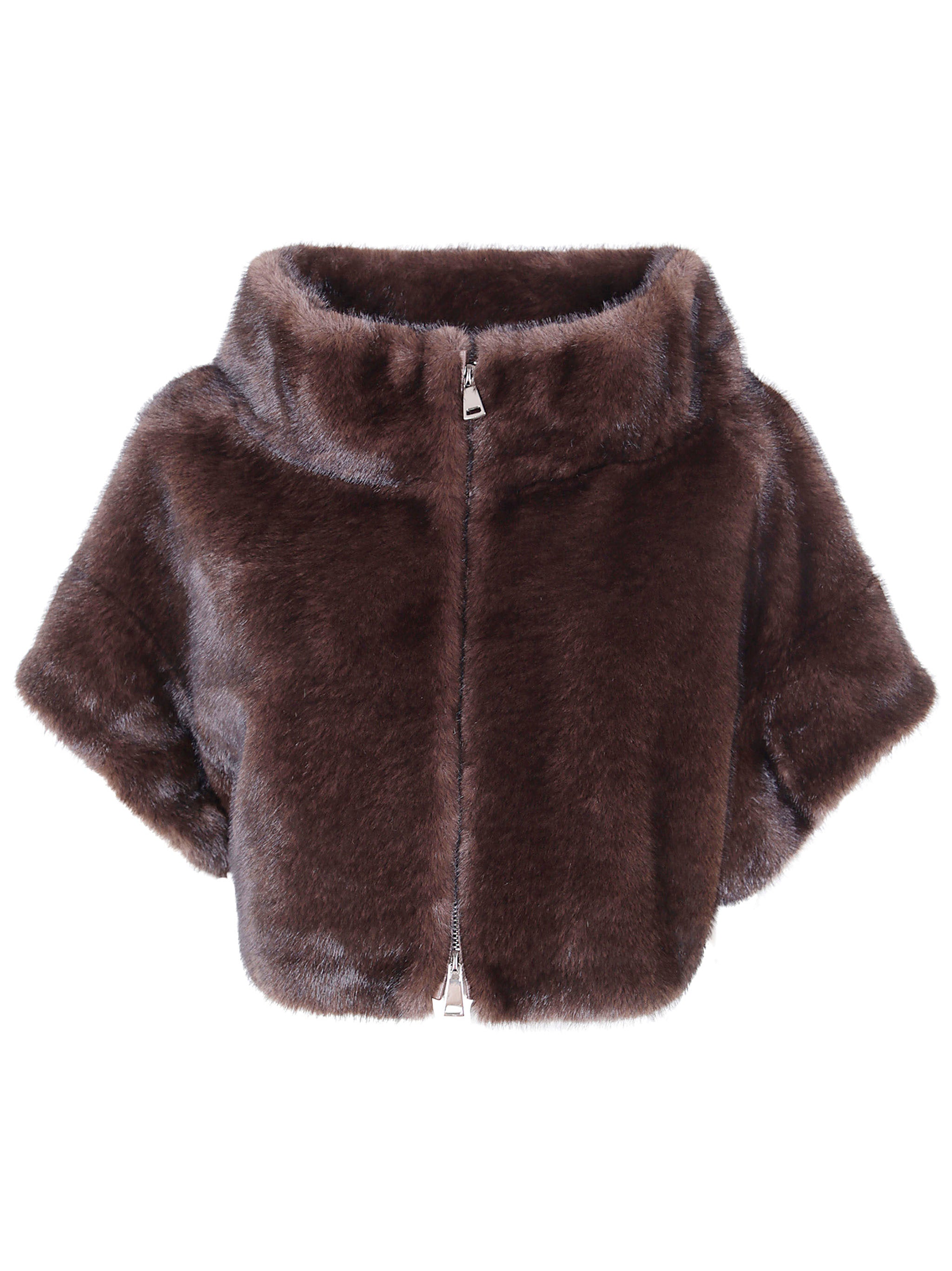 BETTA CORRADI Mink Cache Couer Zip Jacket for Women