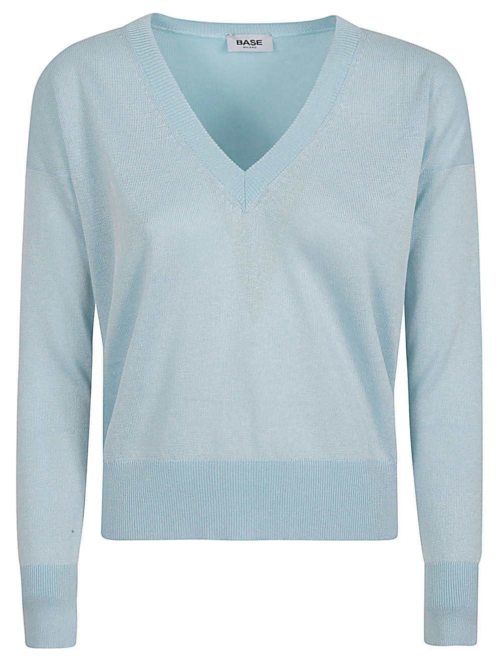 BASE MILANO Women's Cotton Blend V-Neck Sweater