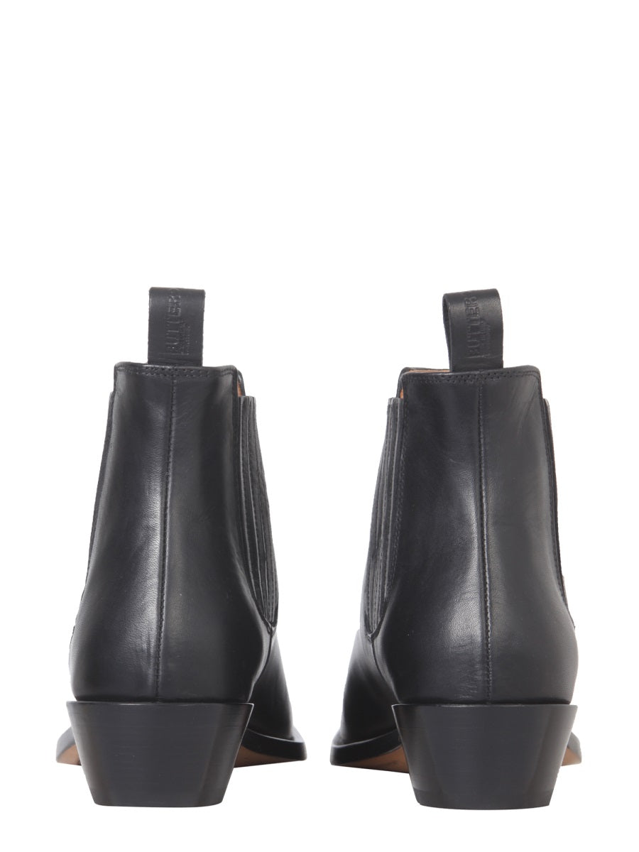 BUTTERO Stylish Leather Ankle Boots with 4.5 cm Heel