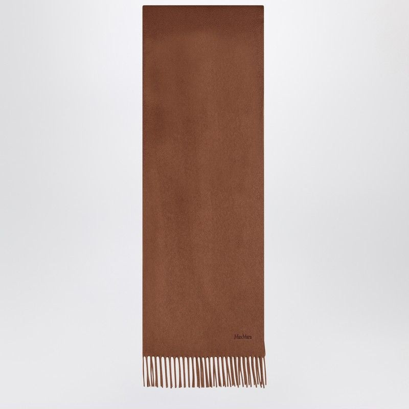 MAX MARA Luxurious Cashmere Scarf with Fringed Border