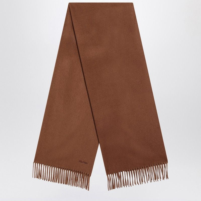 MAX MARA Luxurious Cashmere Scarf with Fringed Border