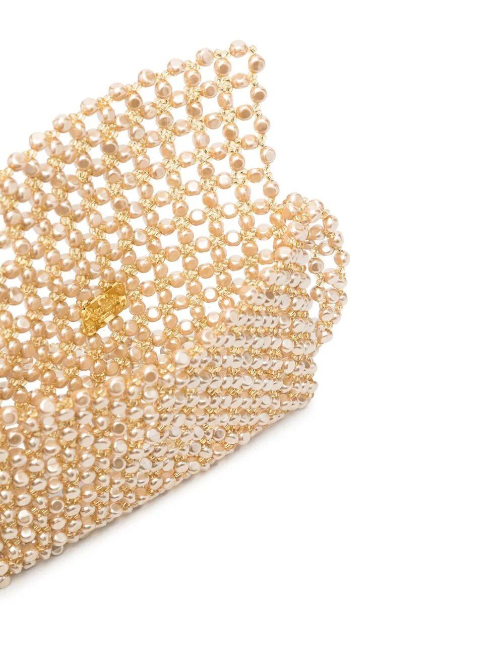 VANINA Mini Metallic Baguette Handbag