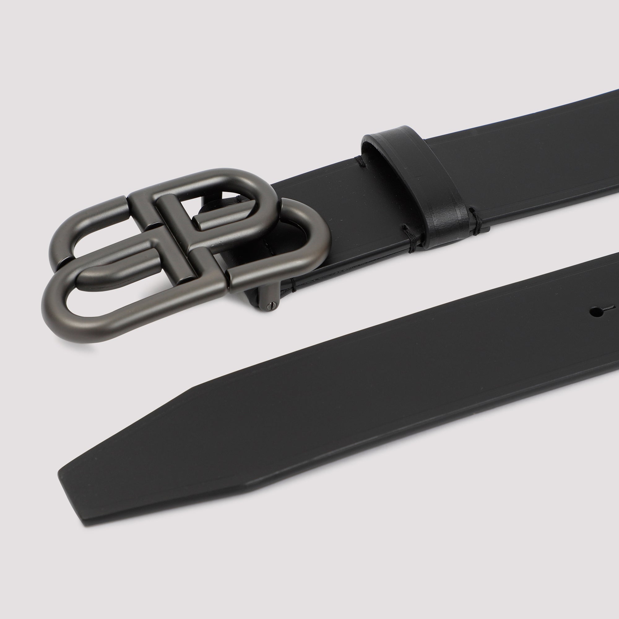 BALENCIAGA BB Leather Belt - 3.5 cm Width