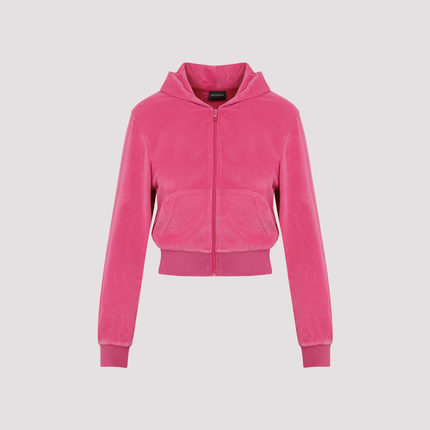 BALENCIAGA Cropped Women's Jacket with Tonal Hood
