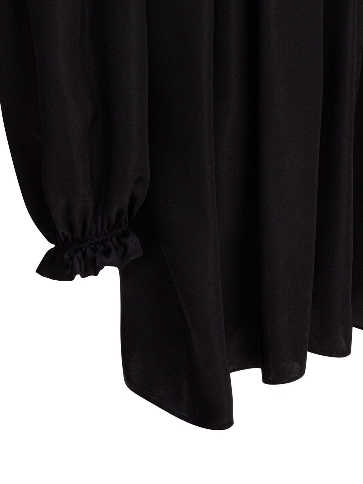 BALENCIAGA Lace-Up Blouse with Victorian Collar