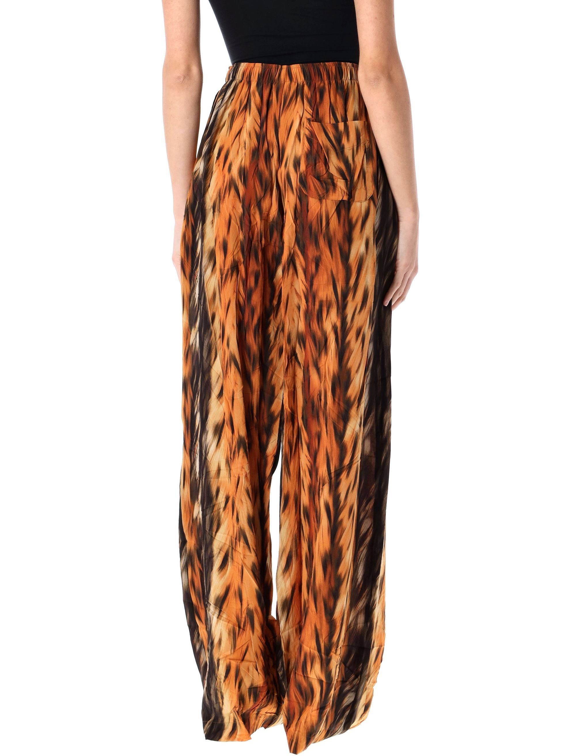 BALENCIAGA Luxurious Silk Satin Pyjama Pants - Mid Waist, Loose Fit