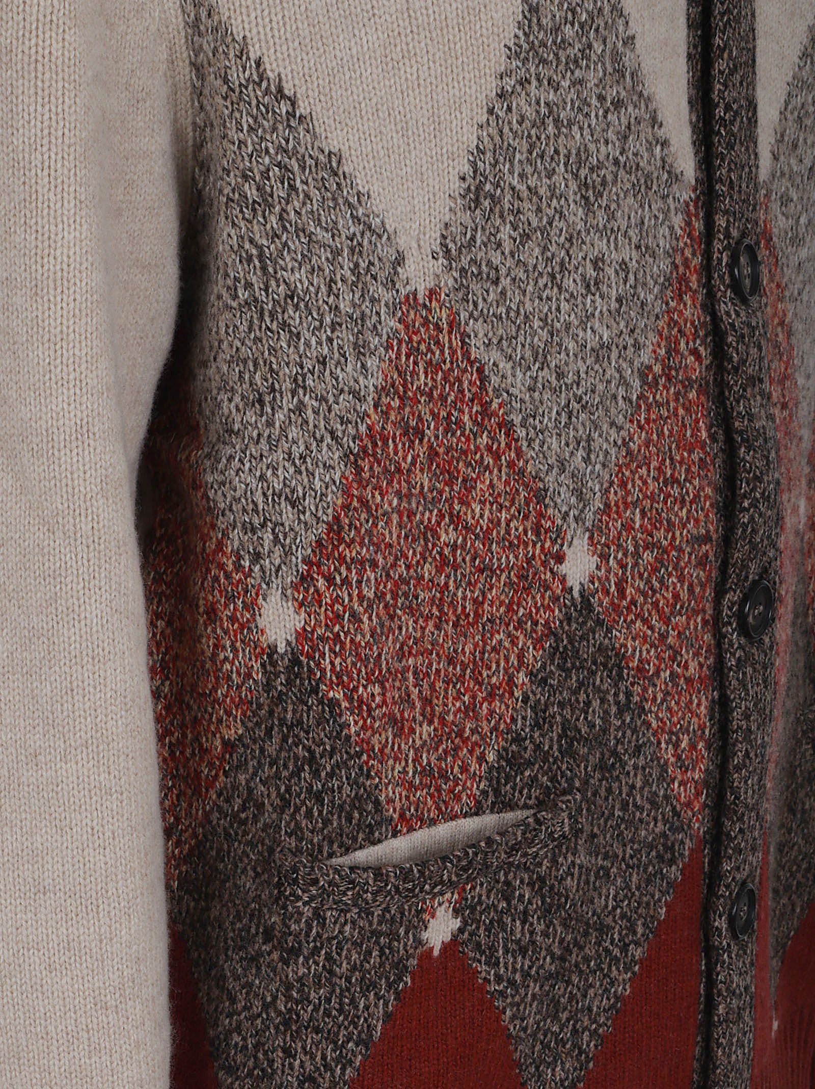 BALLANTYNE Diamond Intarsia Wool Sweater for Men - FW25