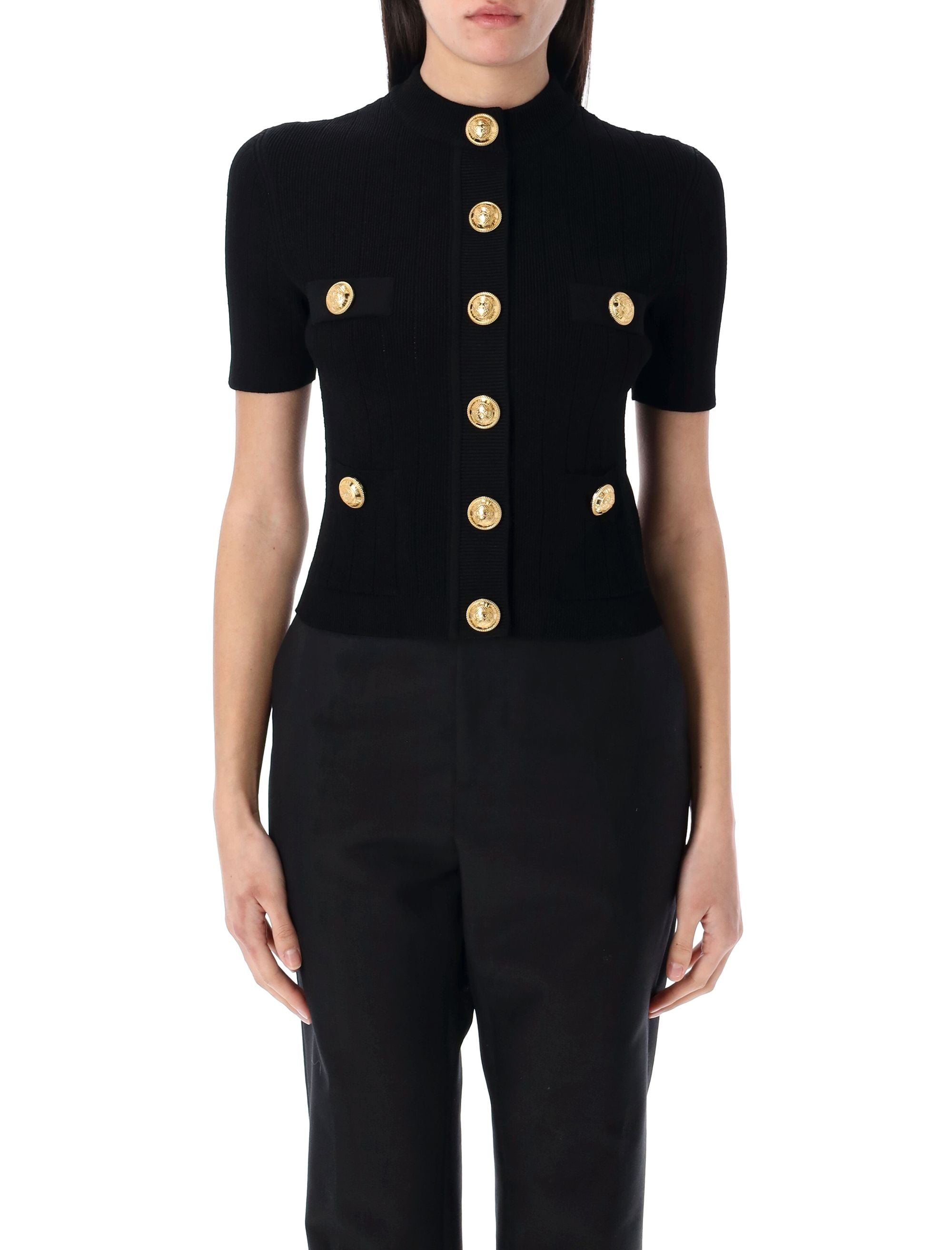 BALMAIN 4-Pocket Knit Cardigan
