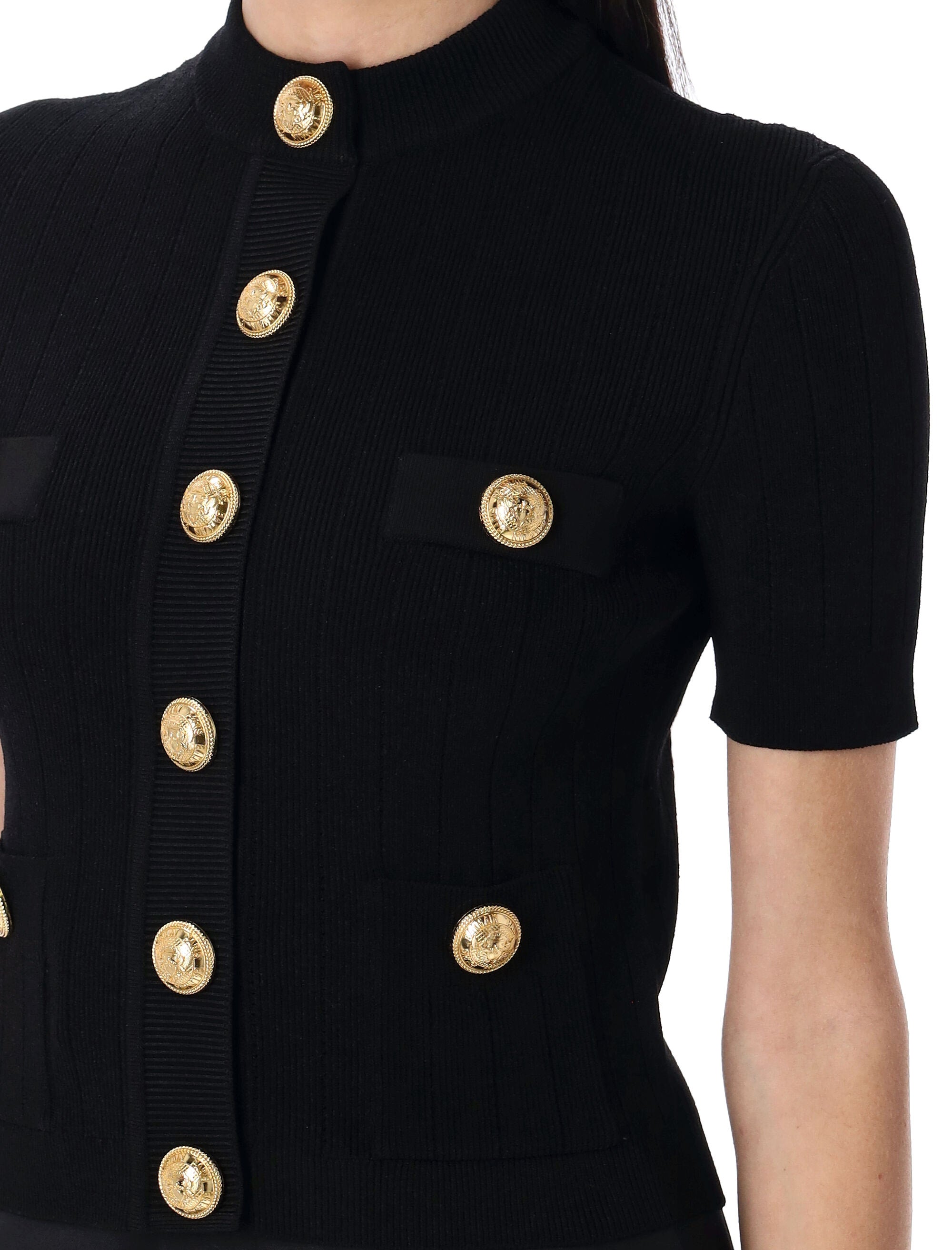 BALMAIN 4-Pocket Knit Cardigan