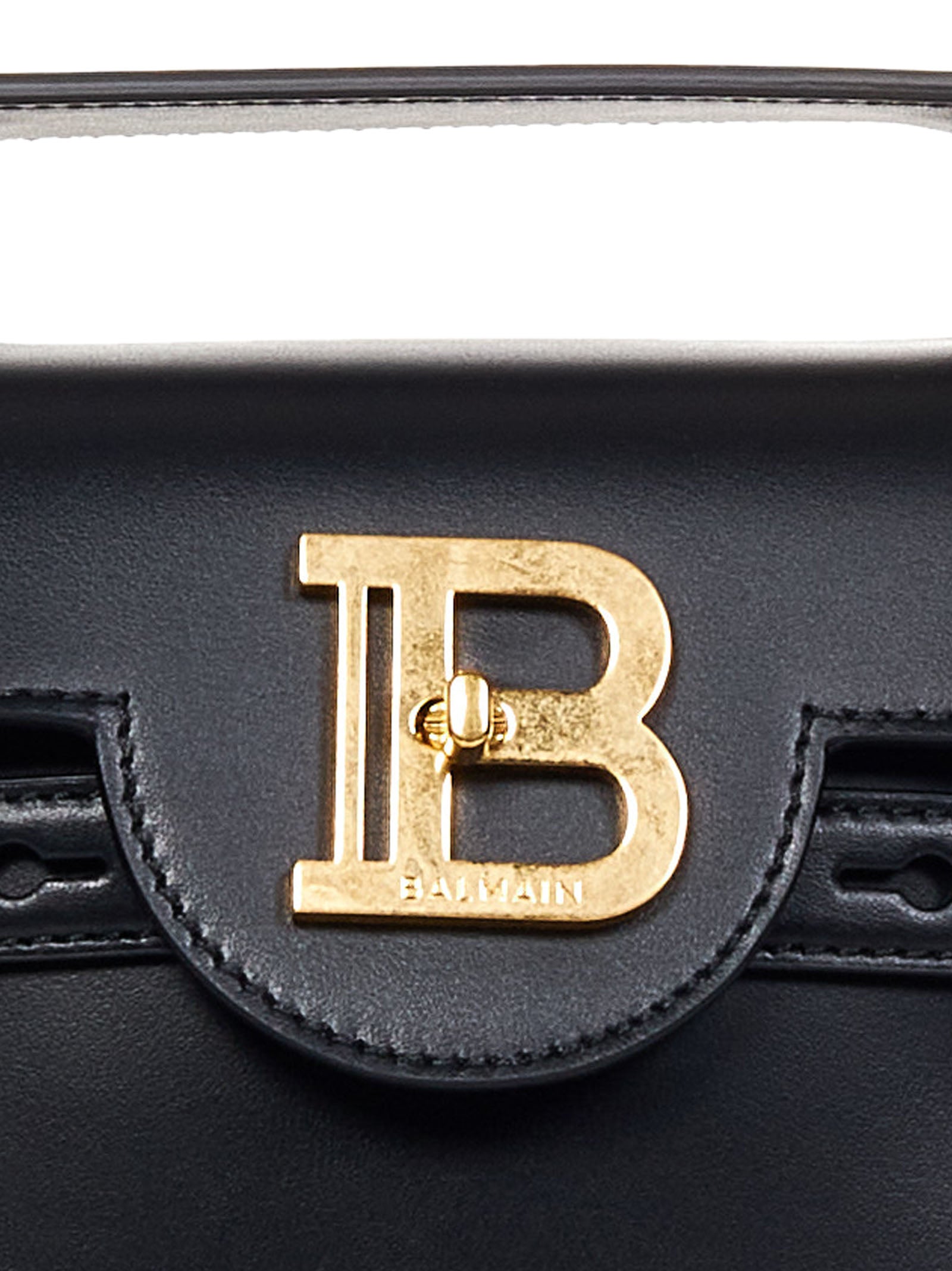 BALMAIN Mini Handbag - Chic Leather Design - 20cm Height