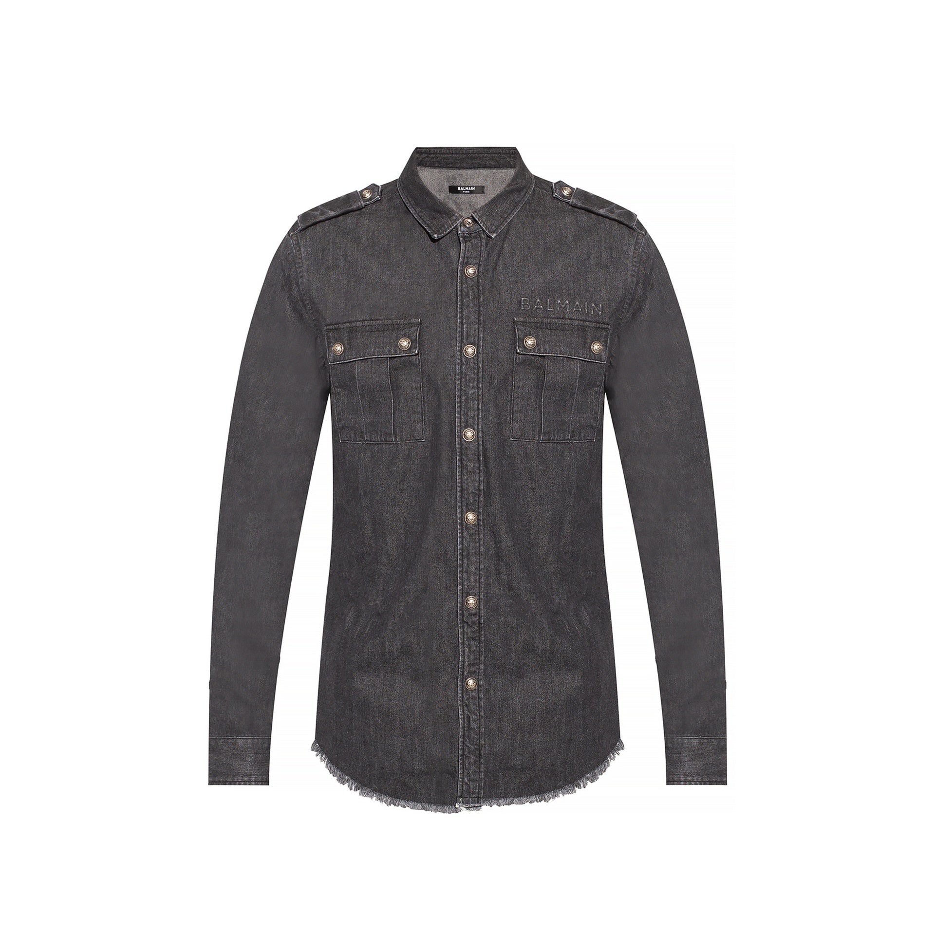BALMAIN Cotton Denim Shirt for Men - Fall/Winter Essential