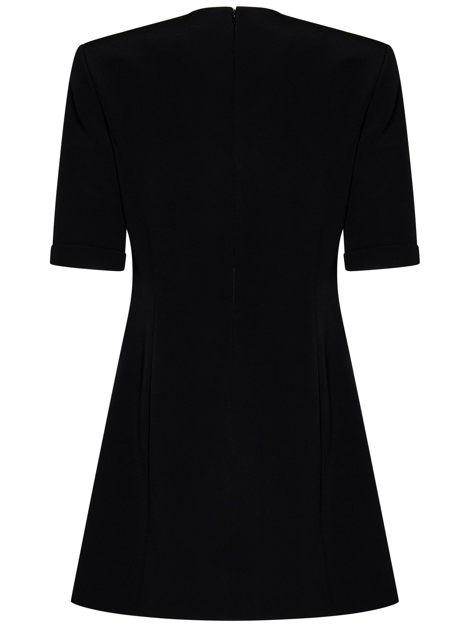 BALMAIN Elegant Mini Dress with Decorative Buttons - Size 36