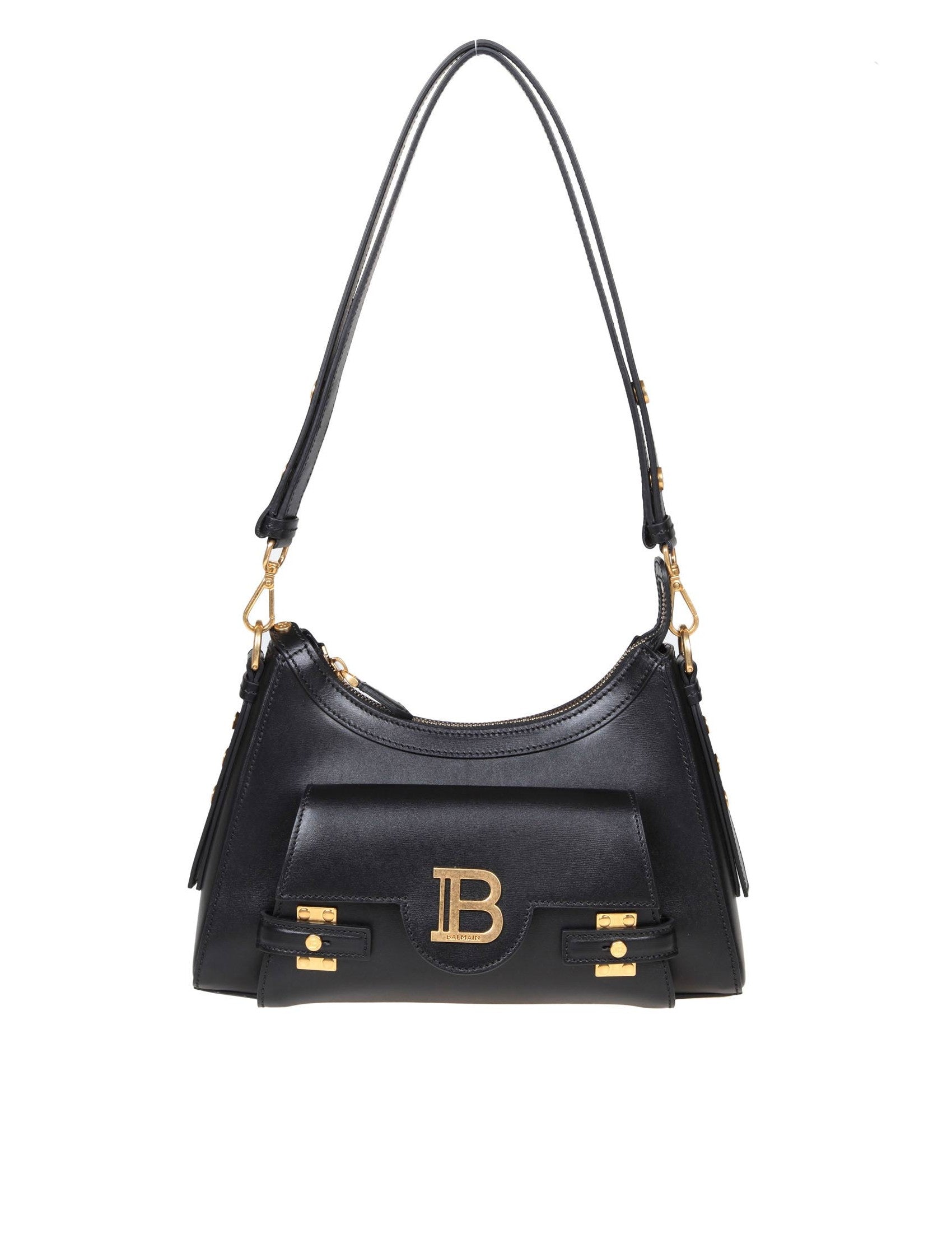 BALMAIN Mini Hobo Handbag with Adjustable Strap