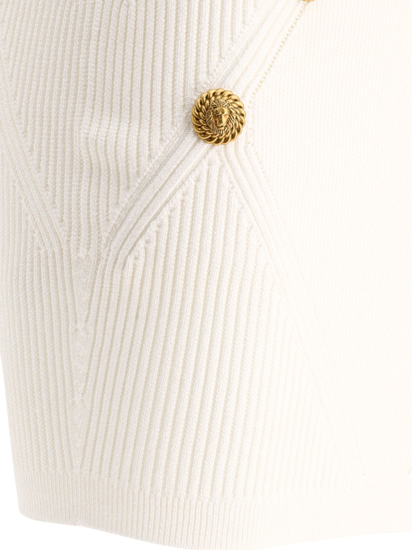 BALMAIN Knit Skirt with Buttons - Women’s Fall Winter Collection
