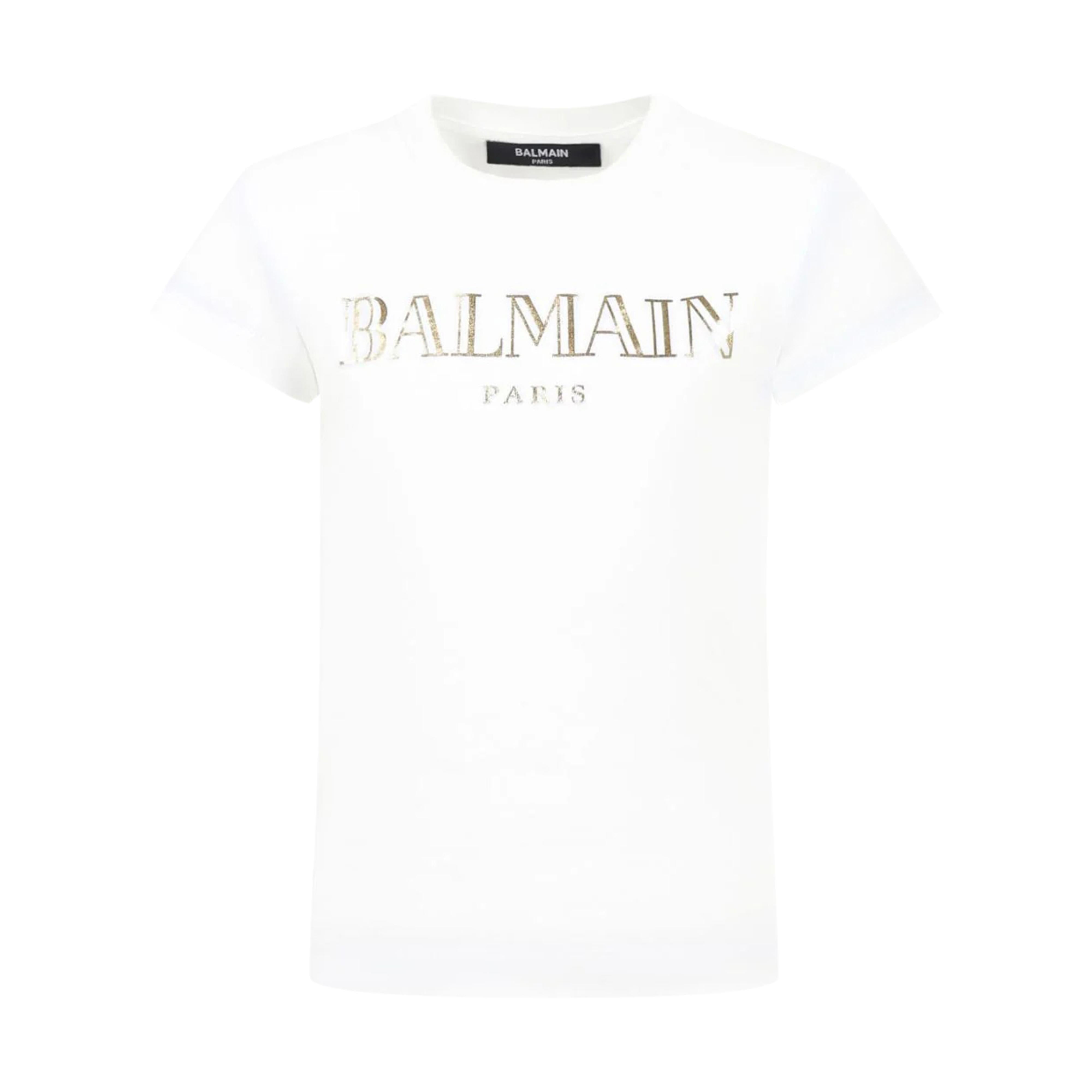 BALMAIN Classic Cotton T-Shirt for Girls - Relaxed Fit